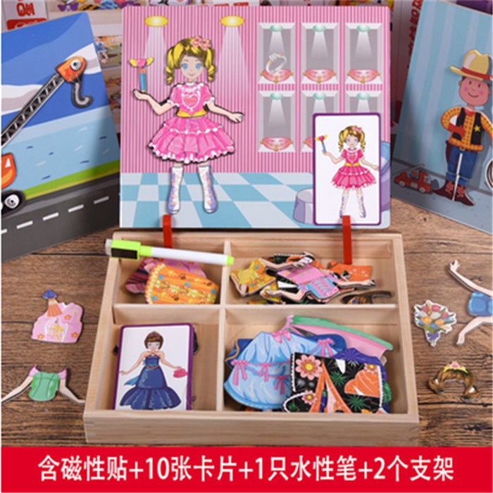 Wooden Jigsaw Puzzle Children'S Intelligence Development Toys 1-3 Years Old 5 Boys And Girls Baby Early Childhood Education Enlightenment Building Blocks - Image 1